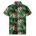 Palm Hawaiian Tropical Pattern Print Men's Short Sleeve Shirt