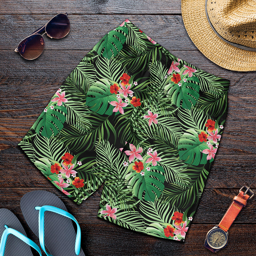 Palm Hawaiian Tropical Pattern Print Men's Shorts