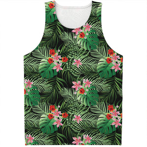 Palm Hawaiian Tropical Pattern Print Men's Tank Top