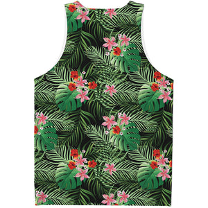 Palm Hawaiian Tropical Pattern Print Men's Tank Top