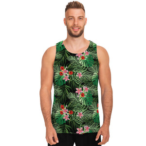 Palm Hawaiian Tropical Pattern Print Men's Tank Top