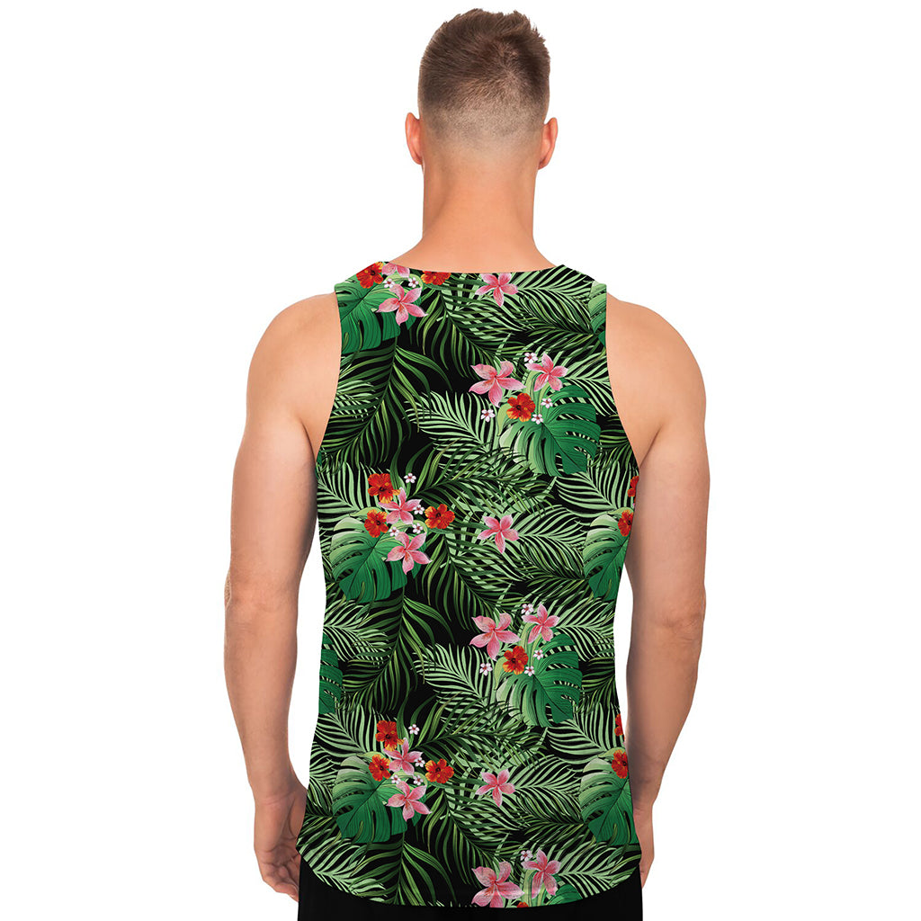 Palm Hawaiian Tropical Pattern Print Men's Tank Top