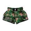 Palm Hawaiian Tropical Pattern Print Muay Thai Boxing Shorts