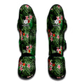 Palm Hawaiian Tropical Pattern Print Muay Thai Shin Guards