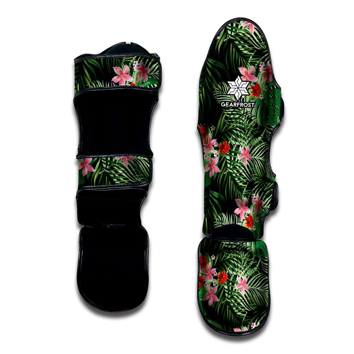 Palm Hawaiian Tropical Pattern Print Muay Thai Shin Guard