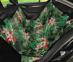 Palm Hawaiian Tropical Pattern Print Pet Car Back Seat Cover