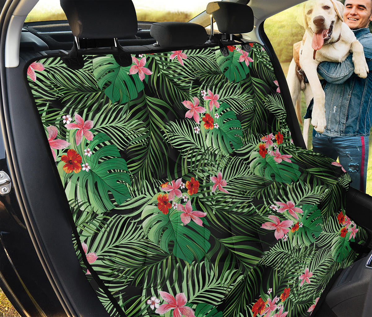 Palm Hawaiian Tropical Pattern Print Pet Car Back Seat Cover