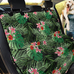 Palm Hawaiian Tropical Pattern Print Pet Car Back Seat Cover