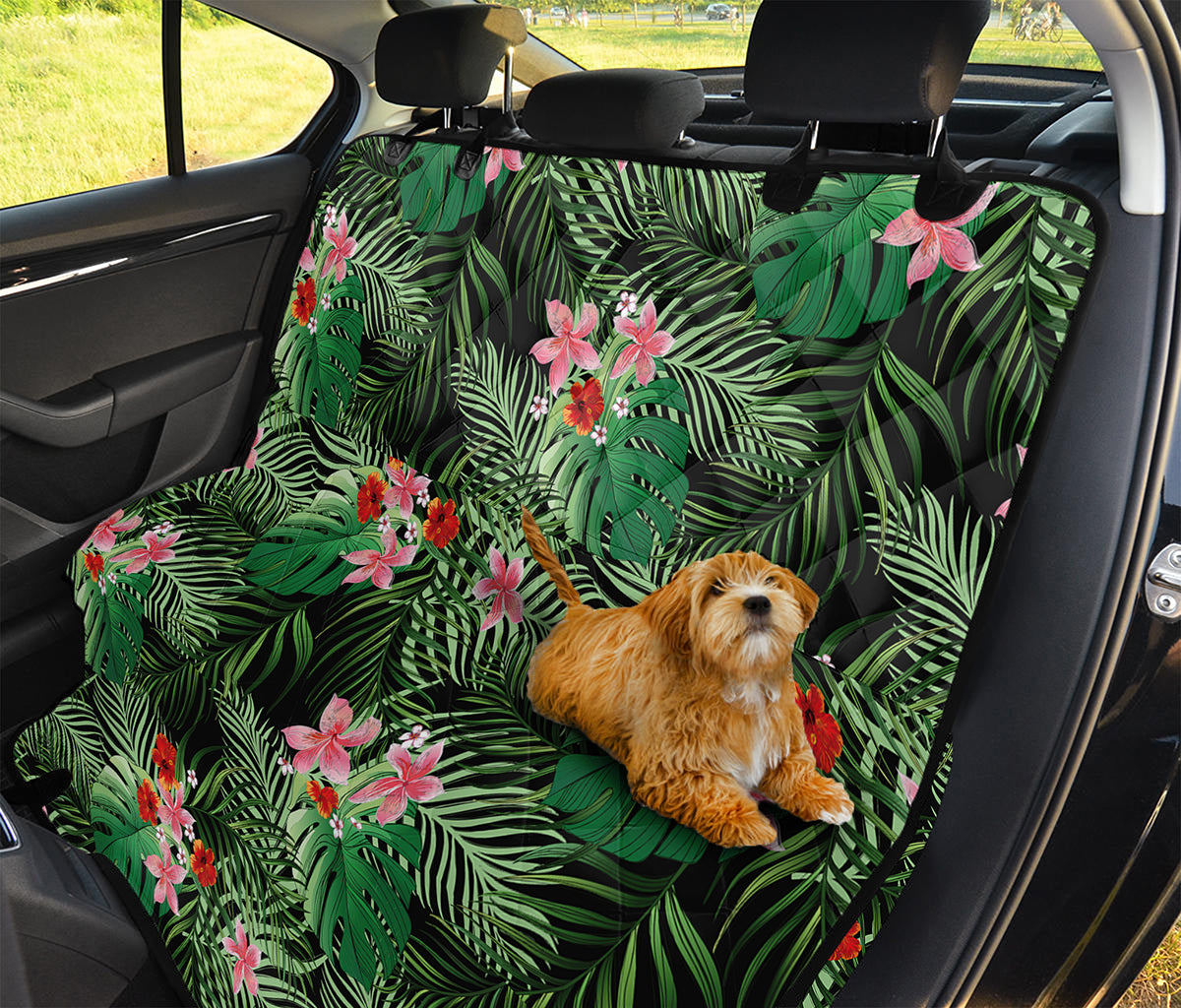 Palm Hawaiian Tropical Pattern Print Pet Car Back Seat Cover