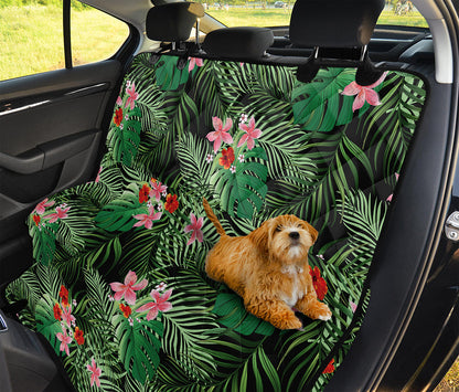 Palm Hawaiian Tropical Pattern Print Pet Car Back Seat Cover