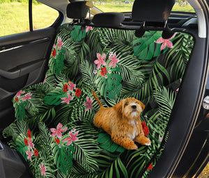 Palm Hawaiian Tropical Pattern Print Pet Car Back Seat Cover