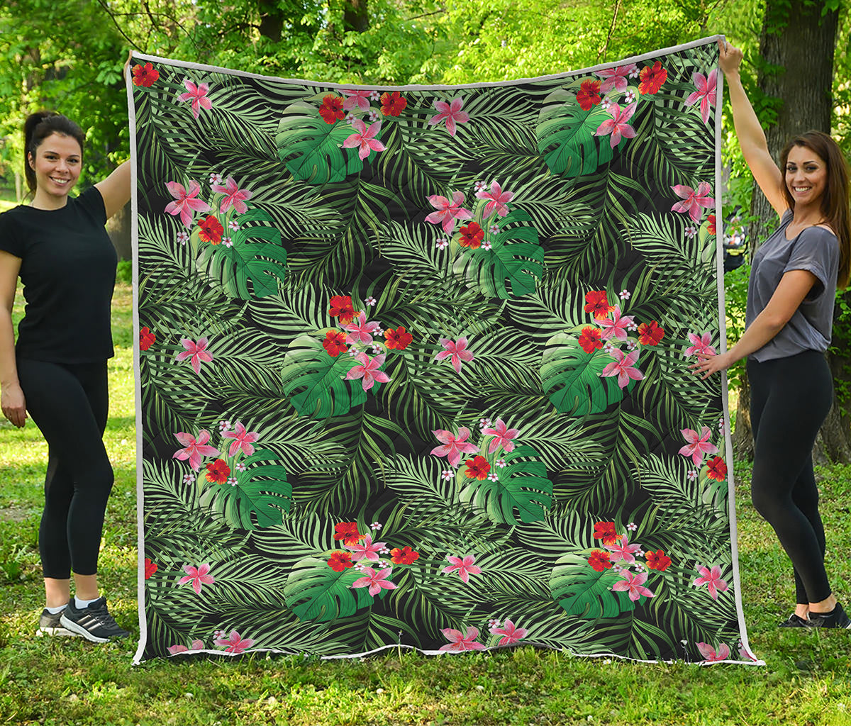 Palm Hawaiian Tropical Pattern Print Quilt