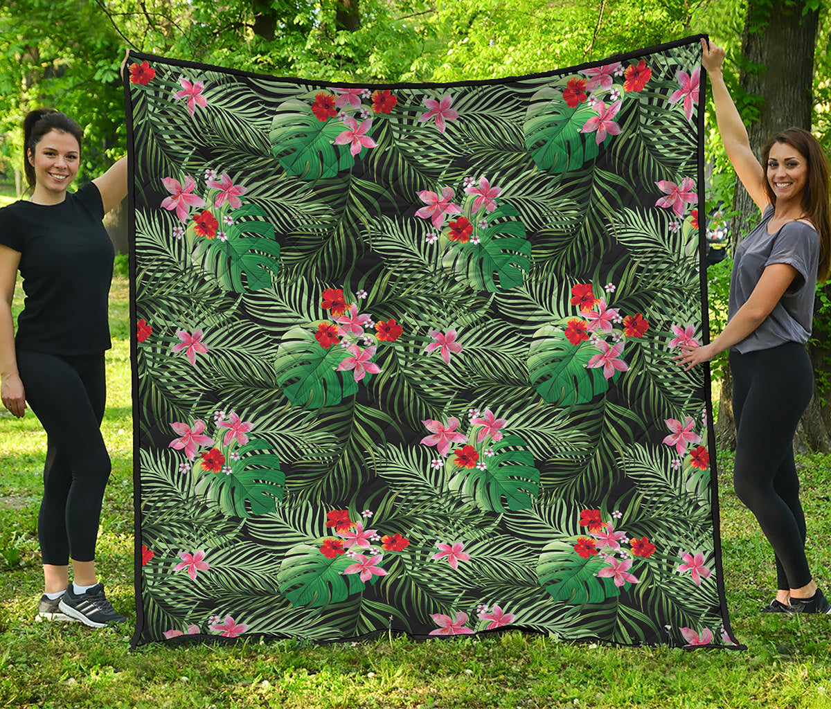 Palm Hawaiian Tropical Pattern Print Quilt