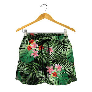 Palm Hawaiian Tropical Pattern Print Women's Shorts