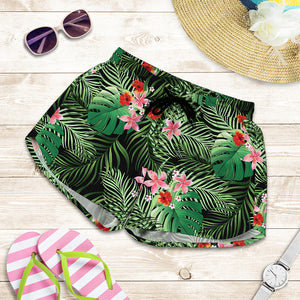 Palm Hawaiian Tropical Pattern Print Women's Shorts