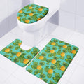 Palm Leaf Pineapple Pattern Print 3 Piece Bath Mat Set