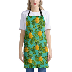 Palm Leaf Pineapple Pattern Print Apron