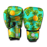 Palm Leaf Pineapple Pattern Print Boxing Gloves