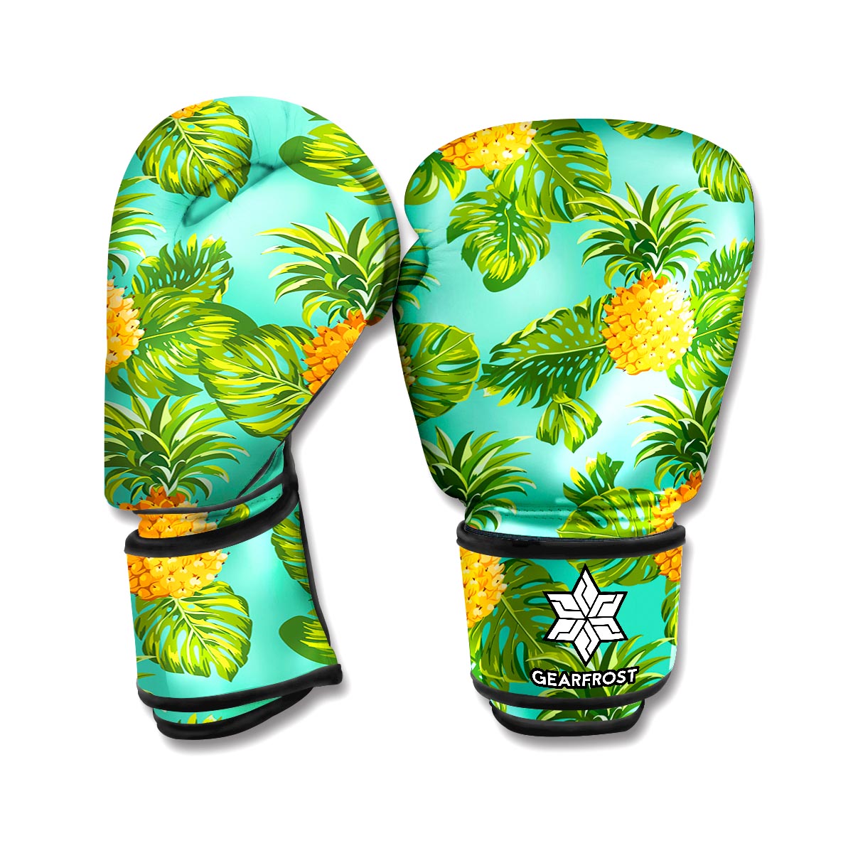 Palm Leaf Pineapple Pattern Print Boxing Gloves