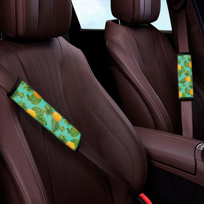 Palm Leaf Pineapple Pattern Print Car Seat Belt Covers
