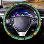 Palm Leaf Pineapple Pattern Print Car Steering Wheel Cover