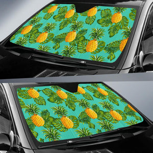 Palm Leaf Pineapple Pattern Print Car Sun Shade GearFrost