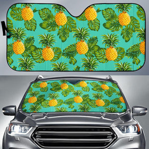 Palm Leaf Pineapple Pattern Print Car Sun Shade GearFrost