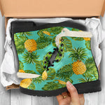 Palm Leaf Pineapple Pattern Print Comfy Boots GearFrost