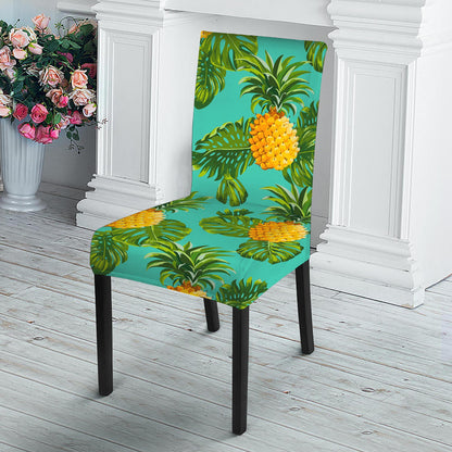 Palm Leaf Pineapple Pattern Print Dining Chair Slipcover