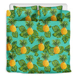 Palm Leaf Pineapple Pattern Print Duvet Cover Bedding Set