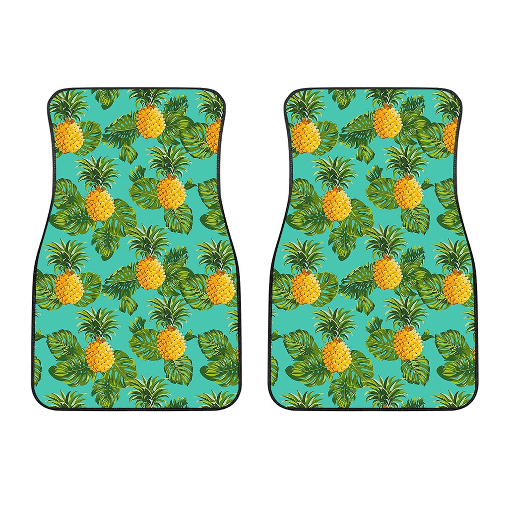 Palm Leaf Pineapple Pattern Print Front Car Floor Mats