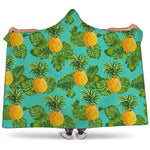 Palm Leaf Pineapple Pattern Print Hooded Blanket