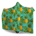 Palm Leaf Pineapple Pattern Print Hooded Blanket