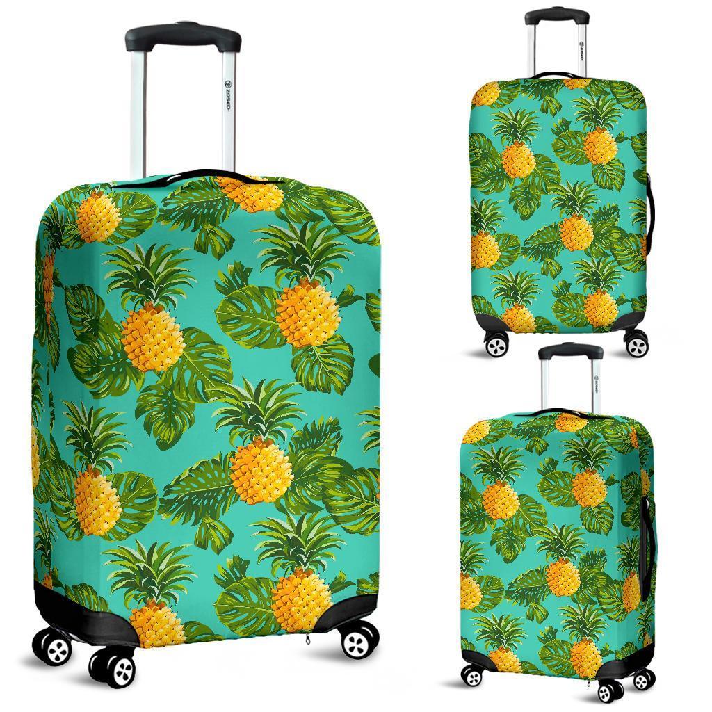 Palm Leaf Pineapple Pattern Print Luggage Cover GearFrost