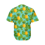 Palm Leaf Pineapple Pattern Print Men's Baseball Jersey