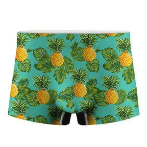 Palm Leaf Pineapple Pattern Print Men's Boxer Briefs