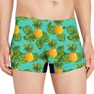 Palm Leaf Pineapple Pattern Print Men's Boxer Briefs