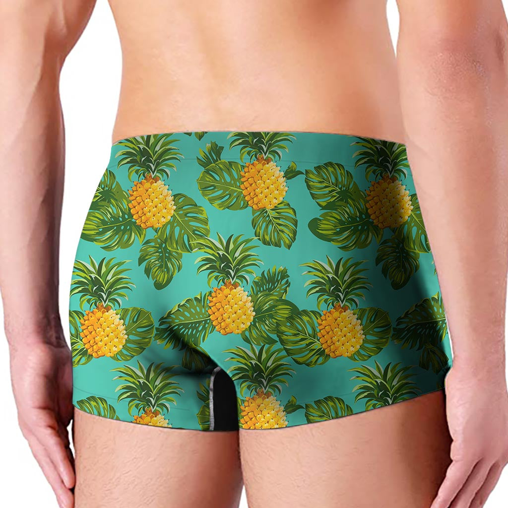 Palm Leaf Pineapple Pattern Print Men's Boxer Briefs