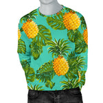 Palm Leaf Pineapple Pattern Print Men's Crewneck Sweatshirt GearFrost