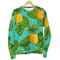 Palm Leaf Pineapple Pattern Print Men's Crewneck Sweatshirt