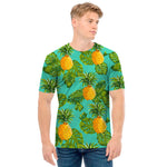 Palm Leaf Pineapple Pattern Print Men's T-Shirt