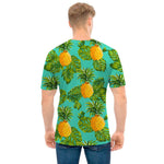 Palm Leaf Pineapple Pattern Print Men's T-Shirt
