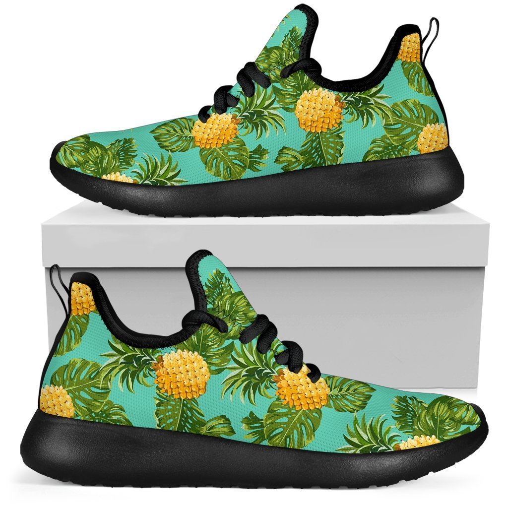 Palm Leaf Pineapple Pattern Print Mesh Knit Shoes GearFrost