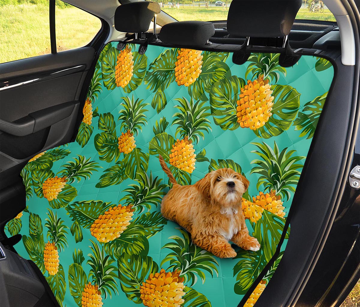 Palm Leaf Pineapple Pattern Print Pet Car Back Seat Cover