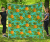 Palm Leaf Pineapple Pattern Print Quilt