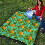 Palm Leaf Pineapple Pattern Print Quilt