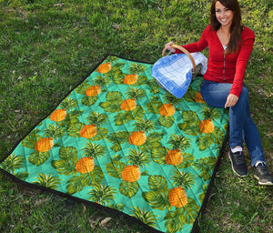 Palm Leaf Pineapple Pattern Print Quilt