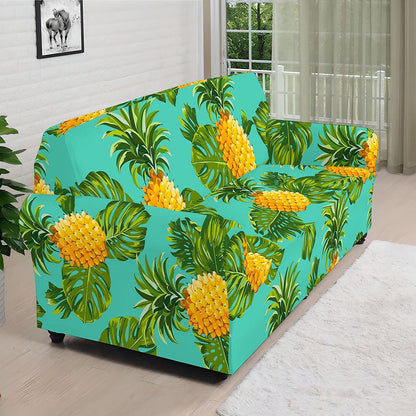 Palm Leaf Pineapple Pattern Print Sofa Cover