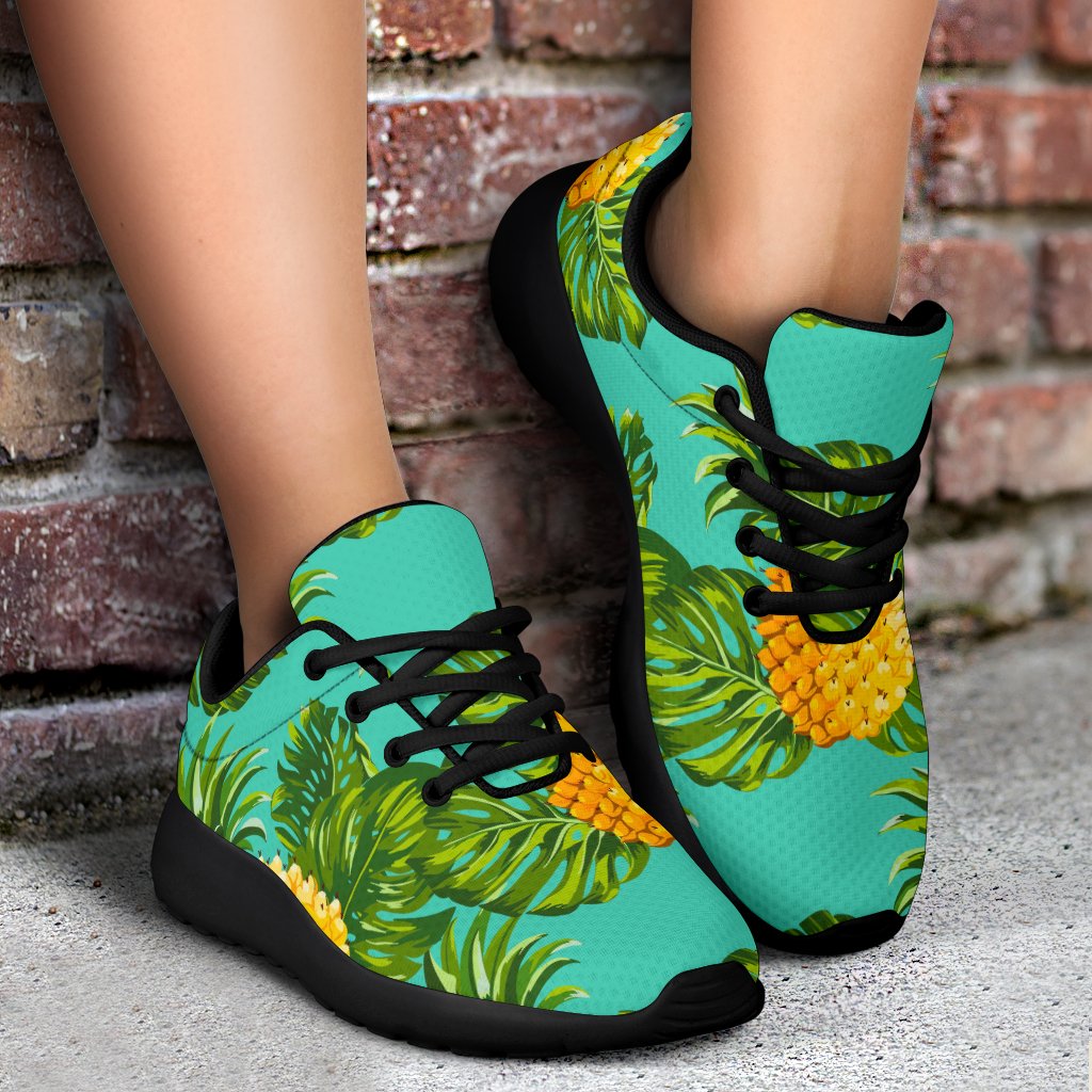 Palm Leaf Pineapple Pattern Print Sport Shoes GearFrost