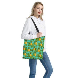 Palm Leaf Pineapple Pattern Print Tote Bag